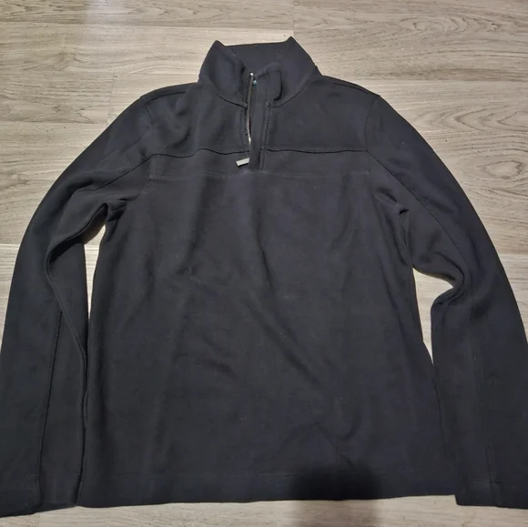 💥Sale💥Perry Ellis Women's Black 1/4 Zip Pullover Sweater - Picture 3 of 6